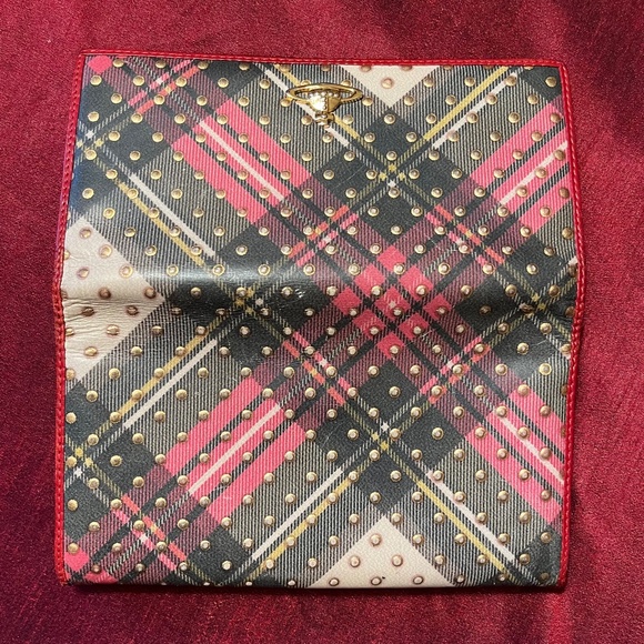 EUC Rare Vivienne Westwood Studded Wallet, Tartan - Picture 4 of 4